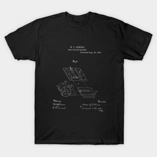 Drill Milling Machine Vintage Patent Hand Drawing T-Shirt